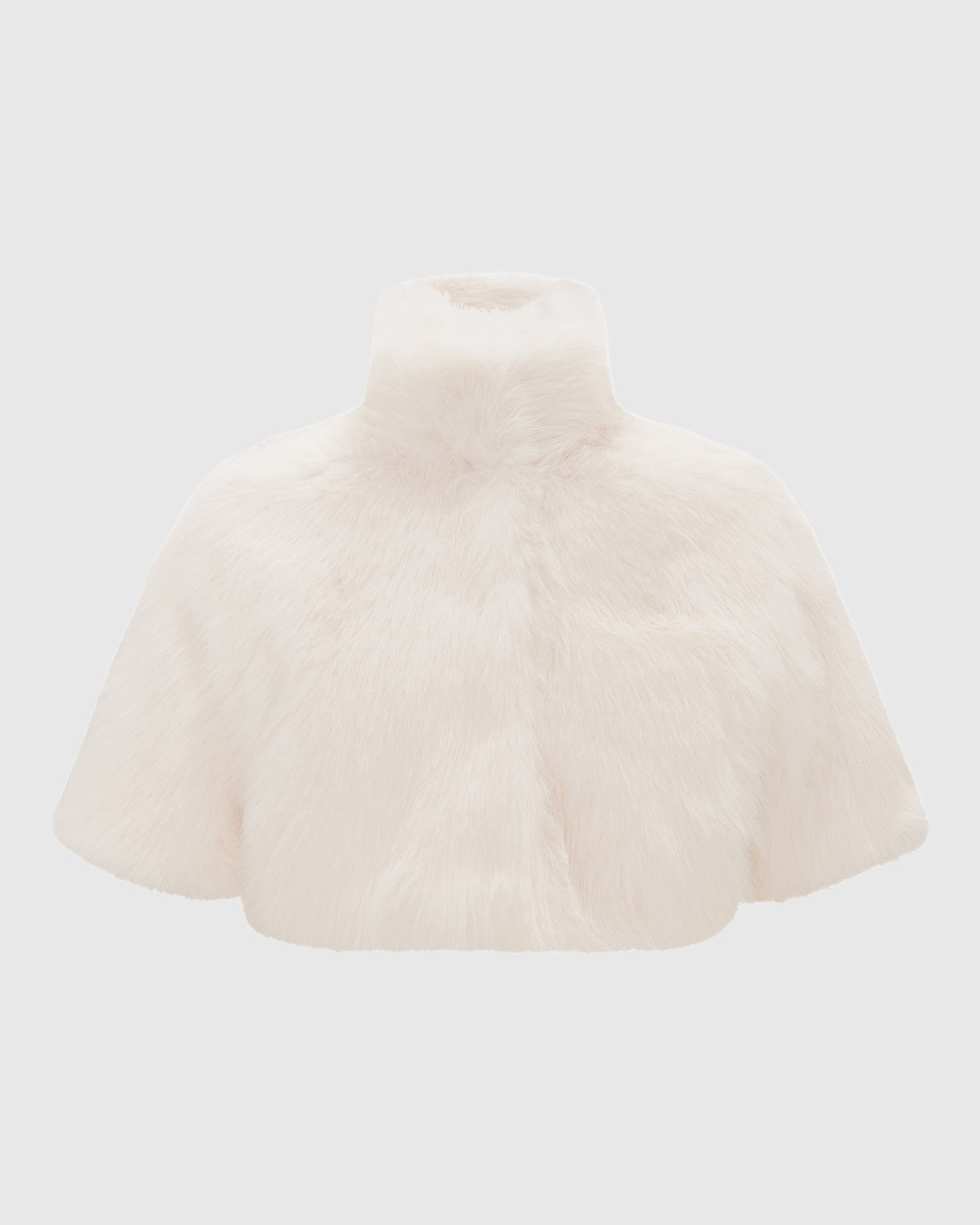 FUR-FREE FOX (FAUX FUR) BOLERO WITH SHORT SLEEVES