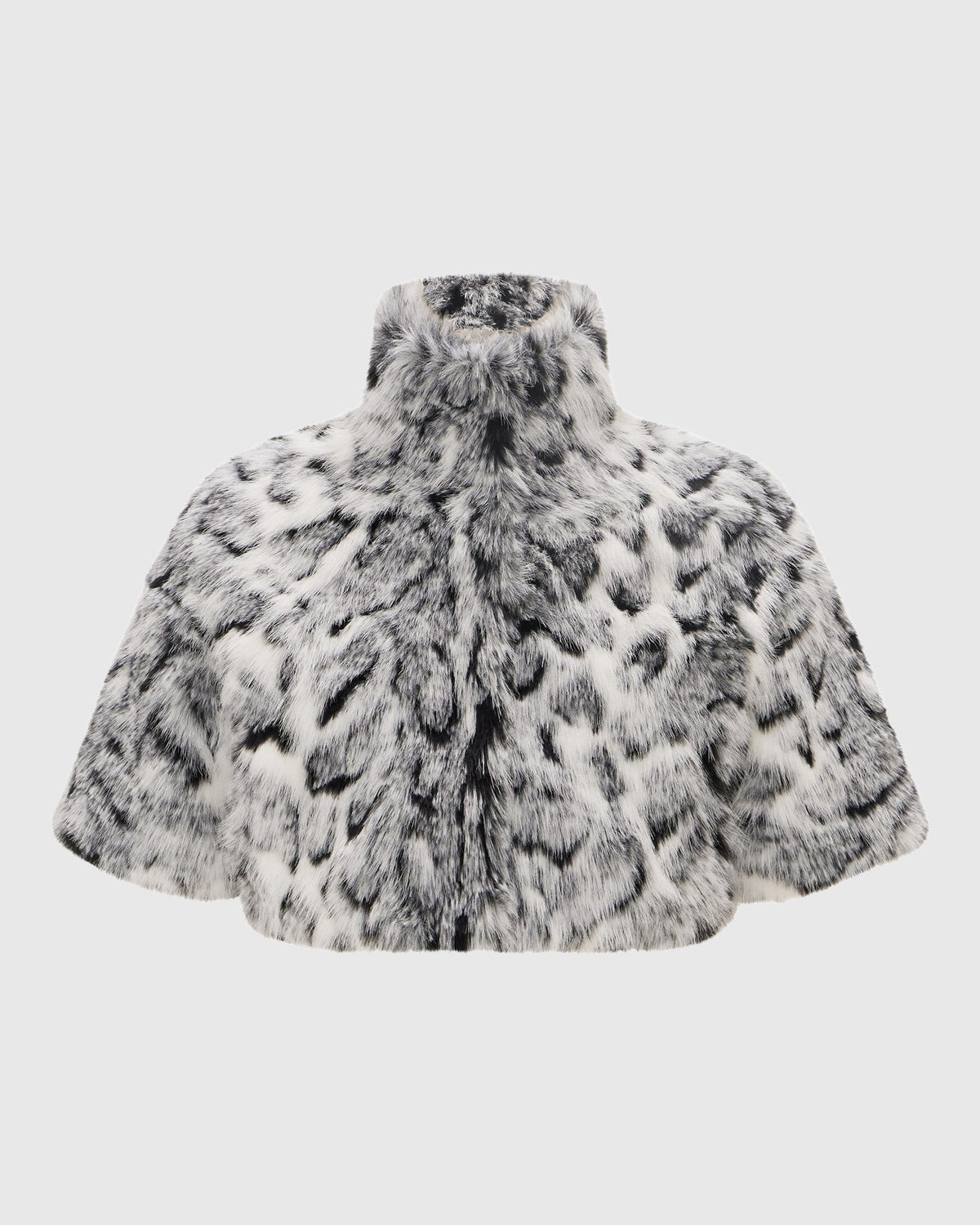 FUR-FREE FOX (FAUX FUR) BOLERO, SHORT SLEEVES - GRAY SNOW LPRD