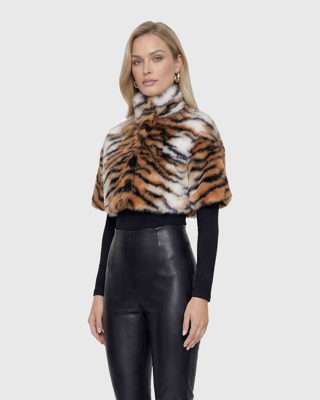 FUR-FREE FOX (FAUX FUR) BOLERO, SHORT SLEEVES - TGR
