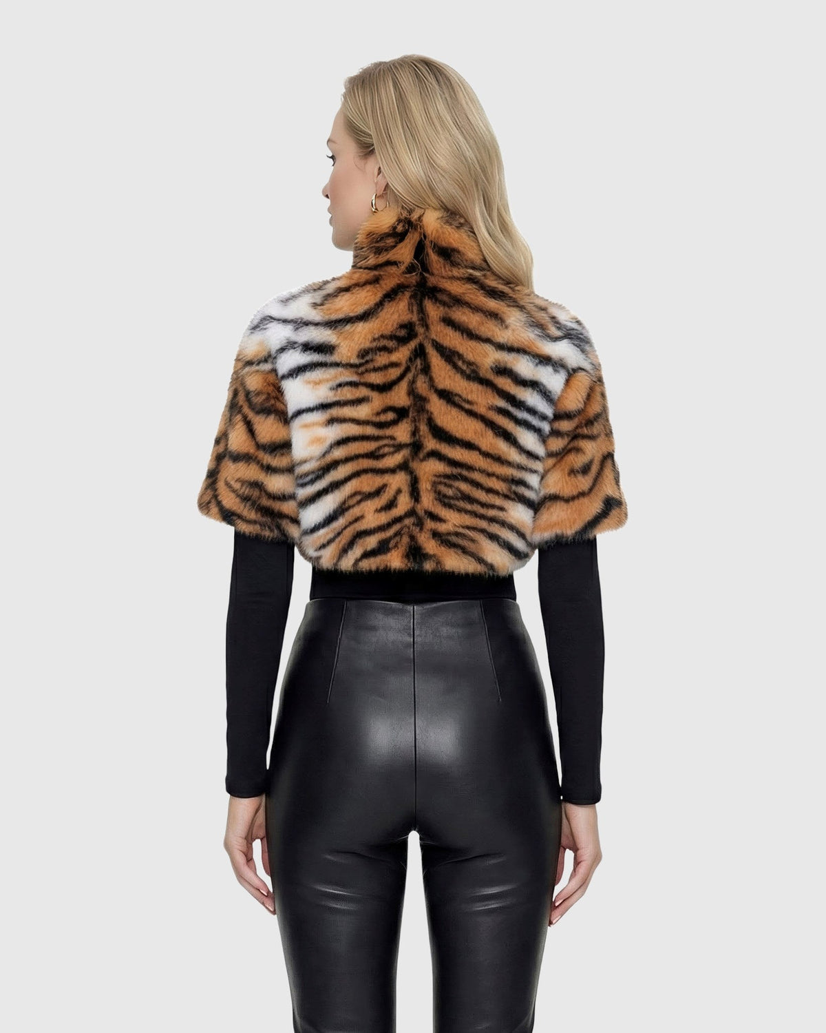 FUR-FREE FOX (FAUX FUR) BOLERO, SHORT SLEEVES - TGR