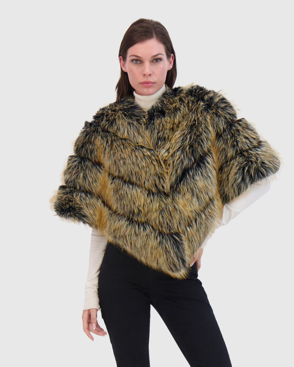 FUR-FREE FOX (FAUX FUR) CAPE