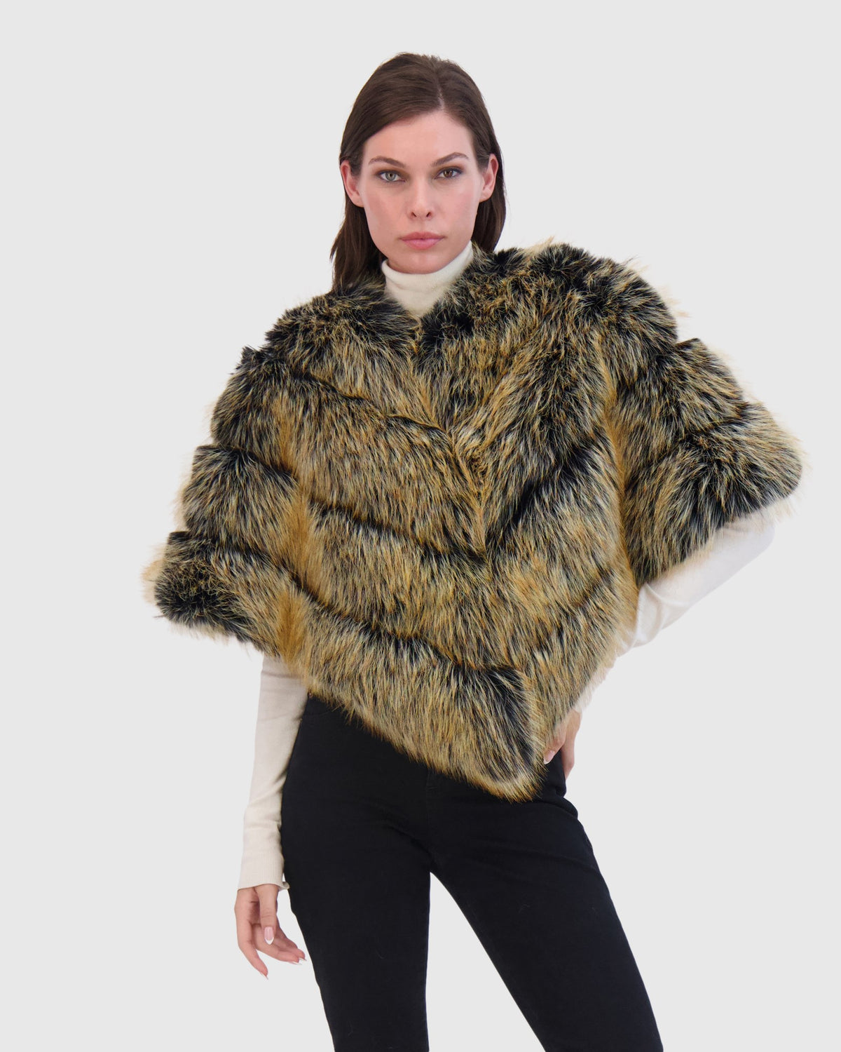 FUR-FREE FOX (FAUX FUR) CAPE