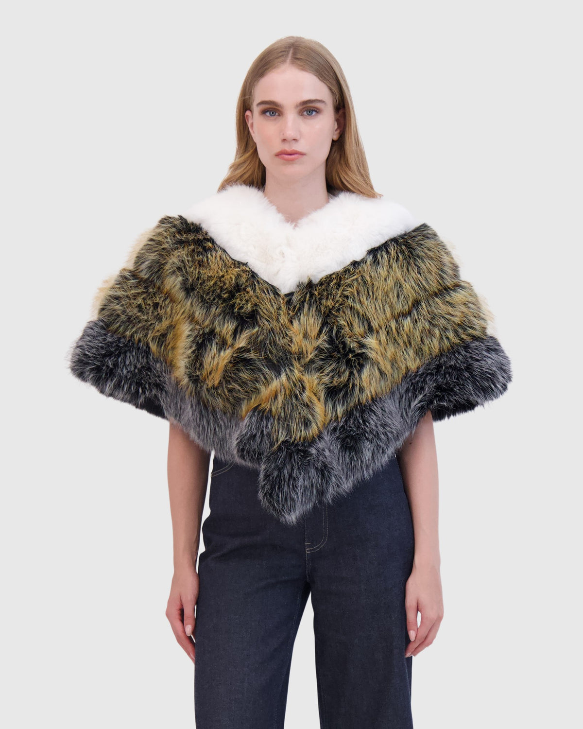 FUR-FREE FOX (FAUX FUR) CAPE