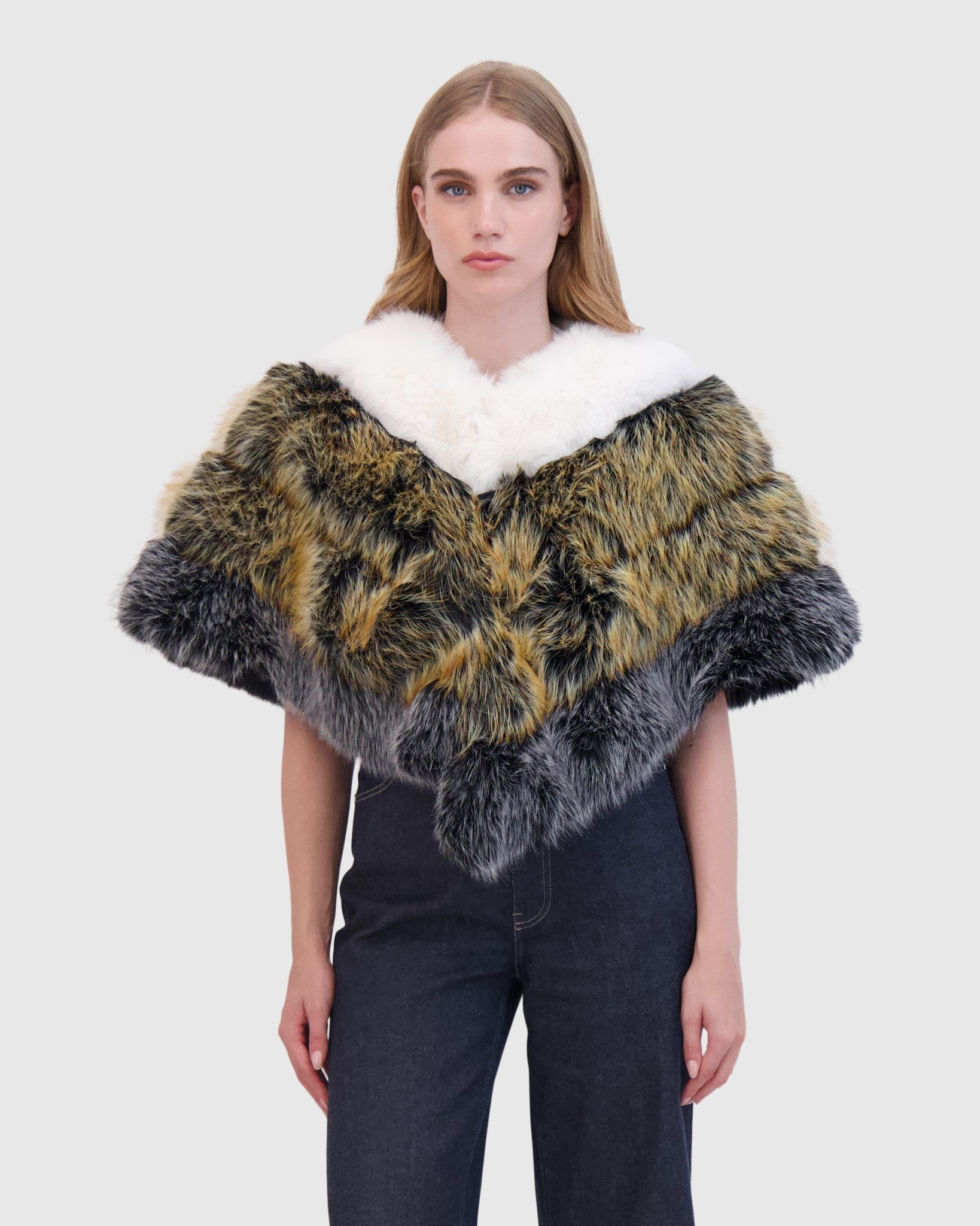 FUR-FREE FOX (FAUX FUR) CAPE