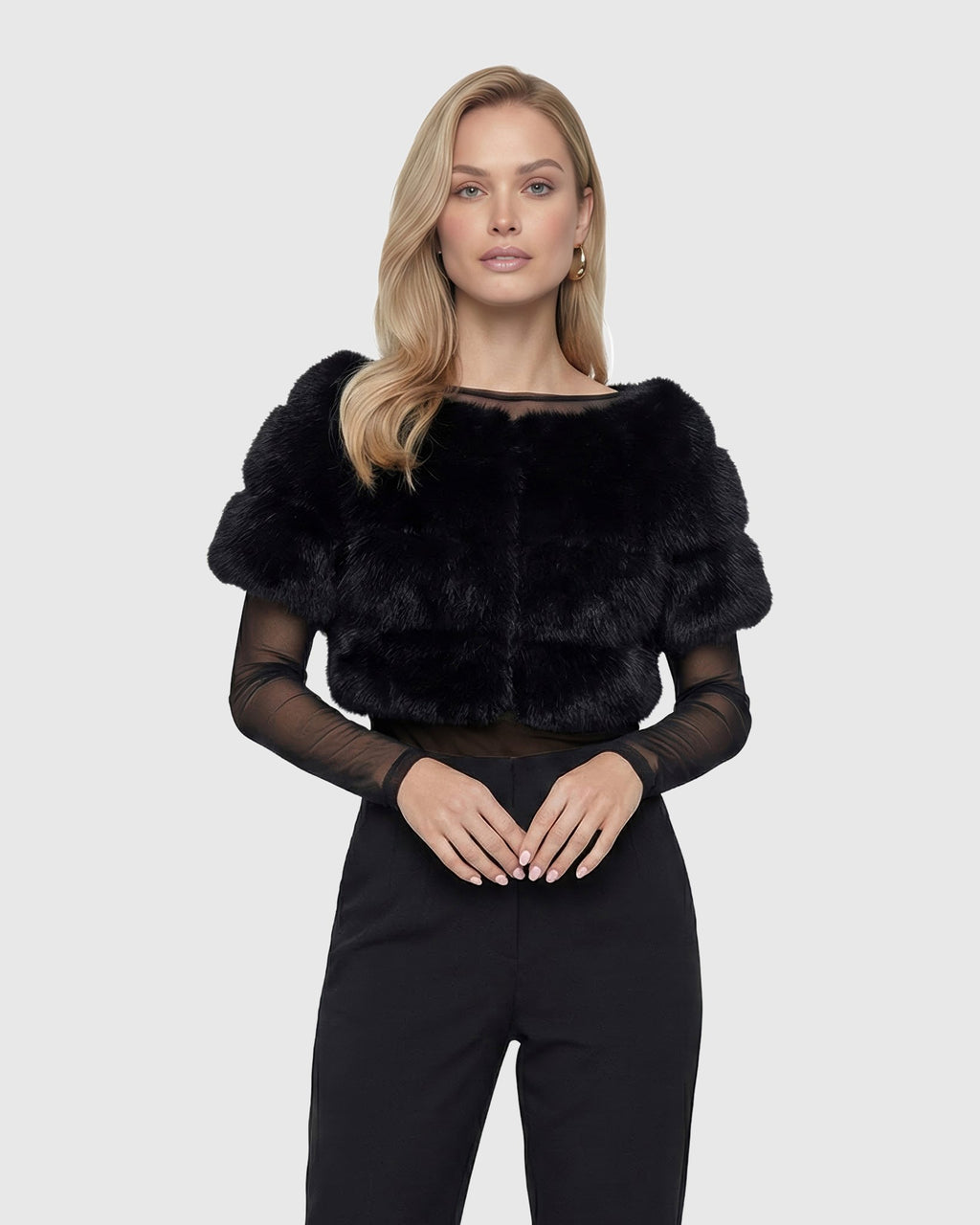 FUR-FREE FOX (FAUX FUR) STOLE