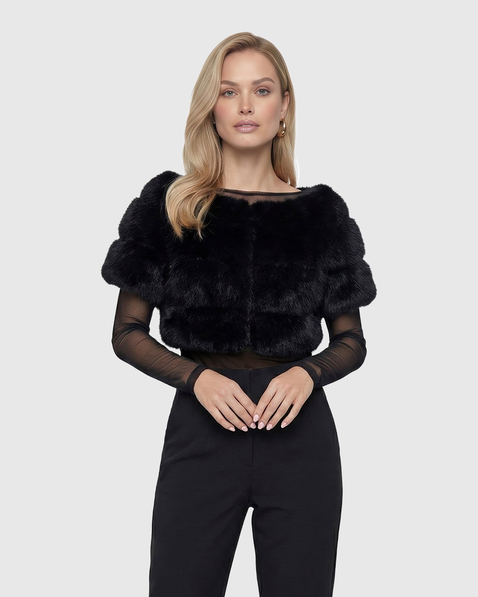 FUR-FREE FOX (FAUX FUR) STOLE