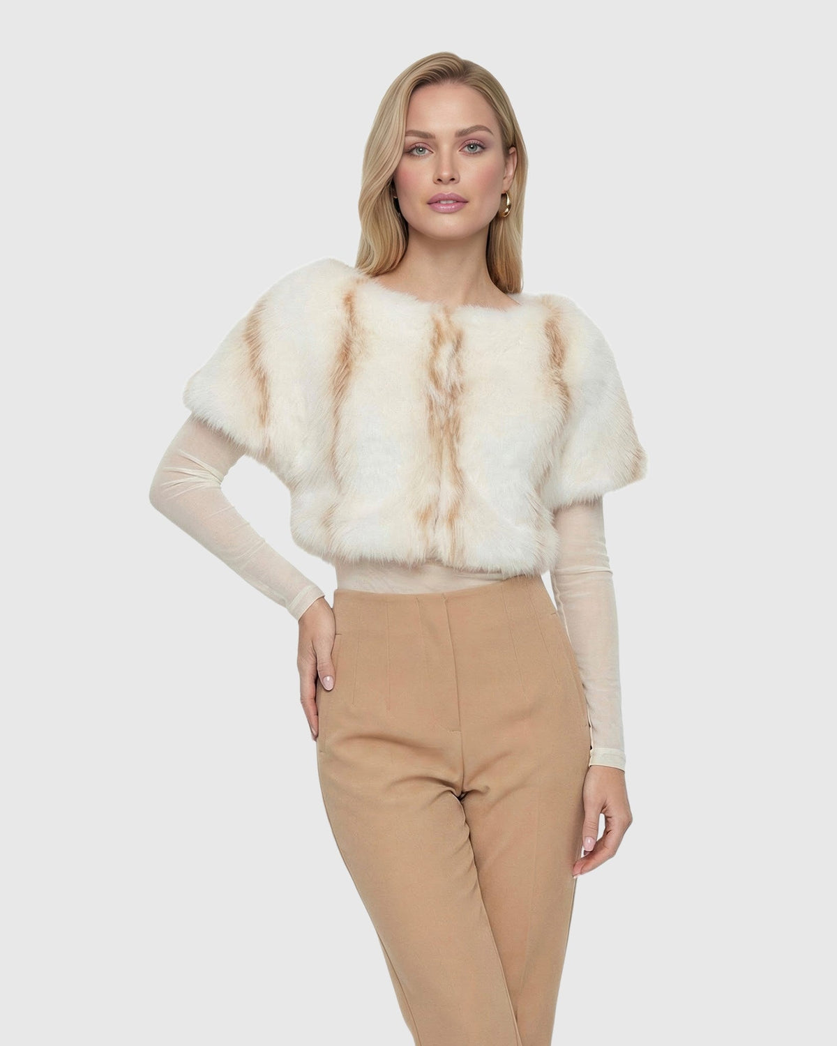 FUR-FREE FOX (FAUX FUR) STOLE