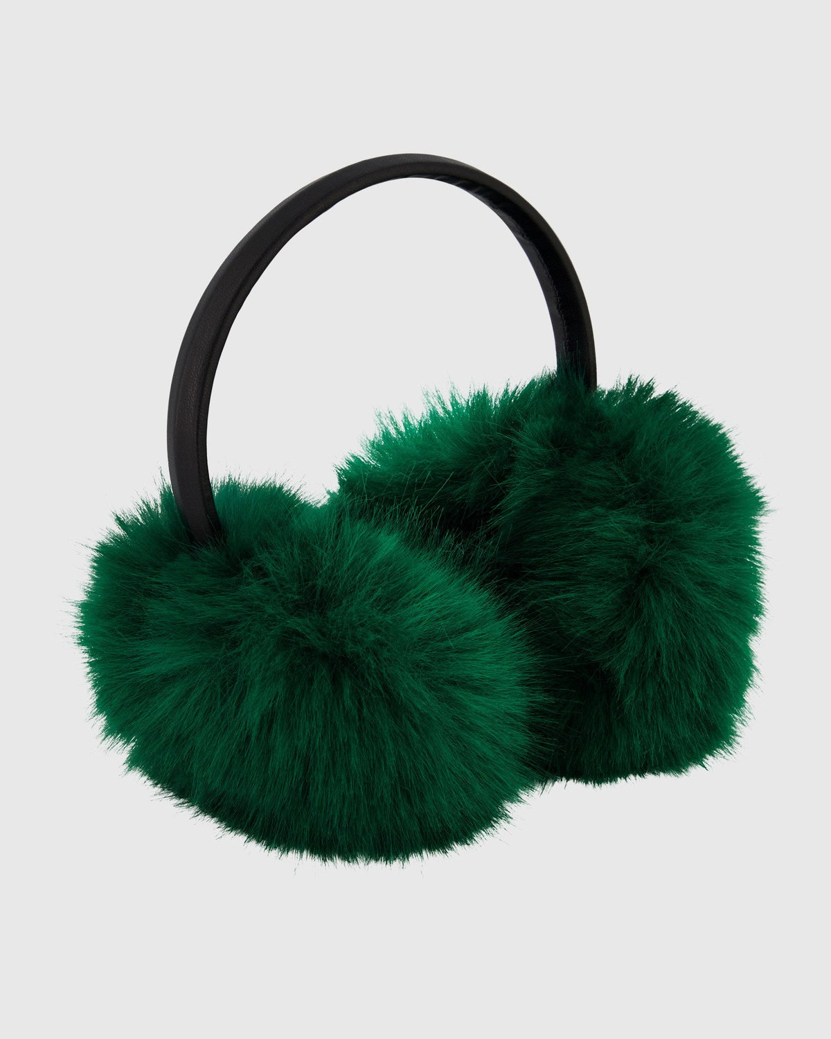 FUR-FREE FOX (FAUX FUR) EARMUFFS - DARK GREEN