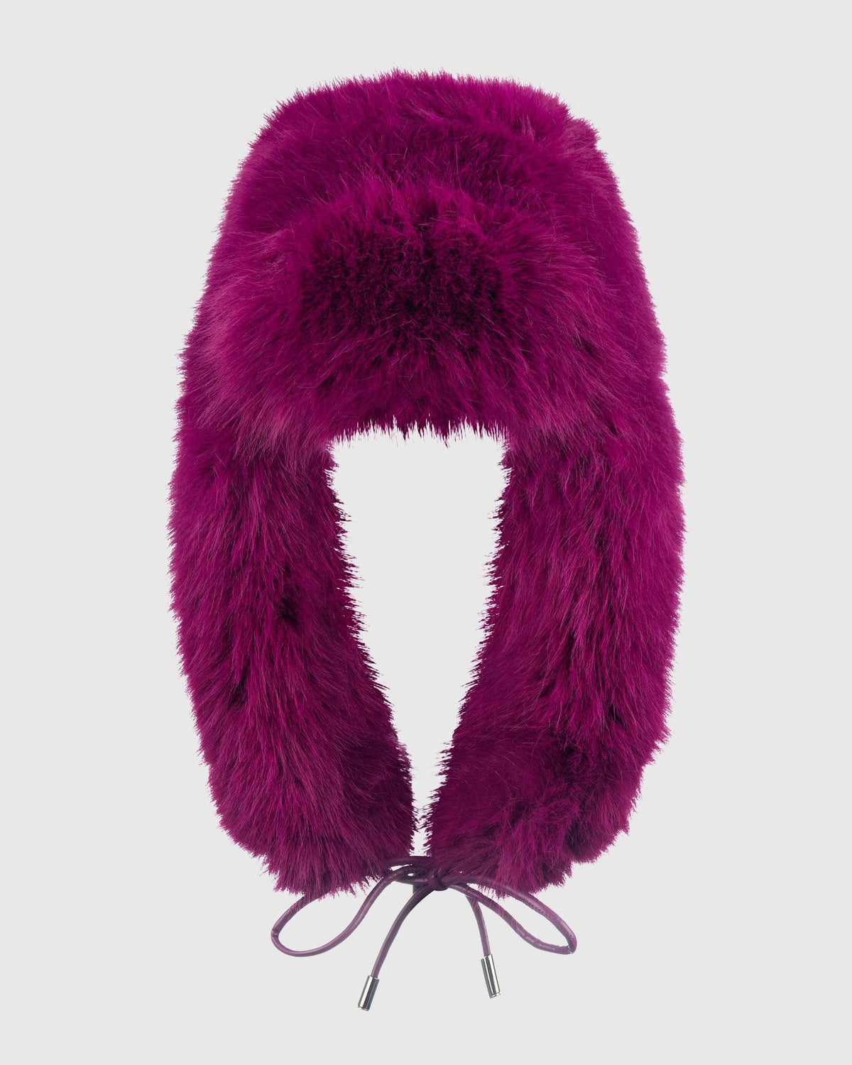 FUR-FREE FOX (FAUX FUR) HAT - DARK FUSCHIA