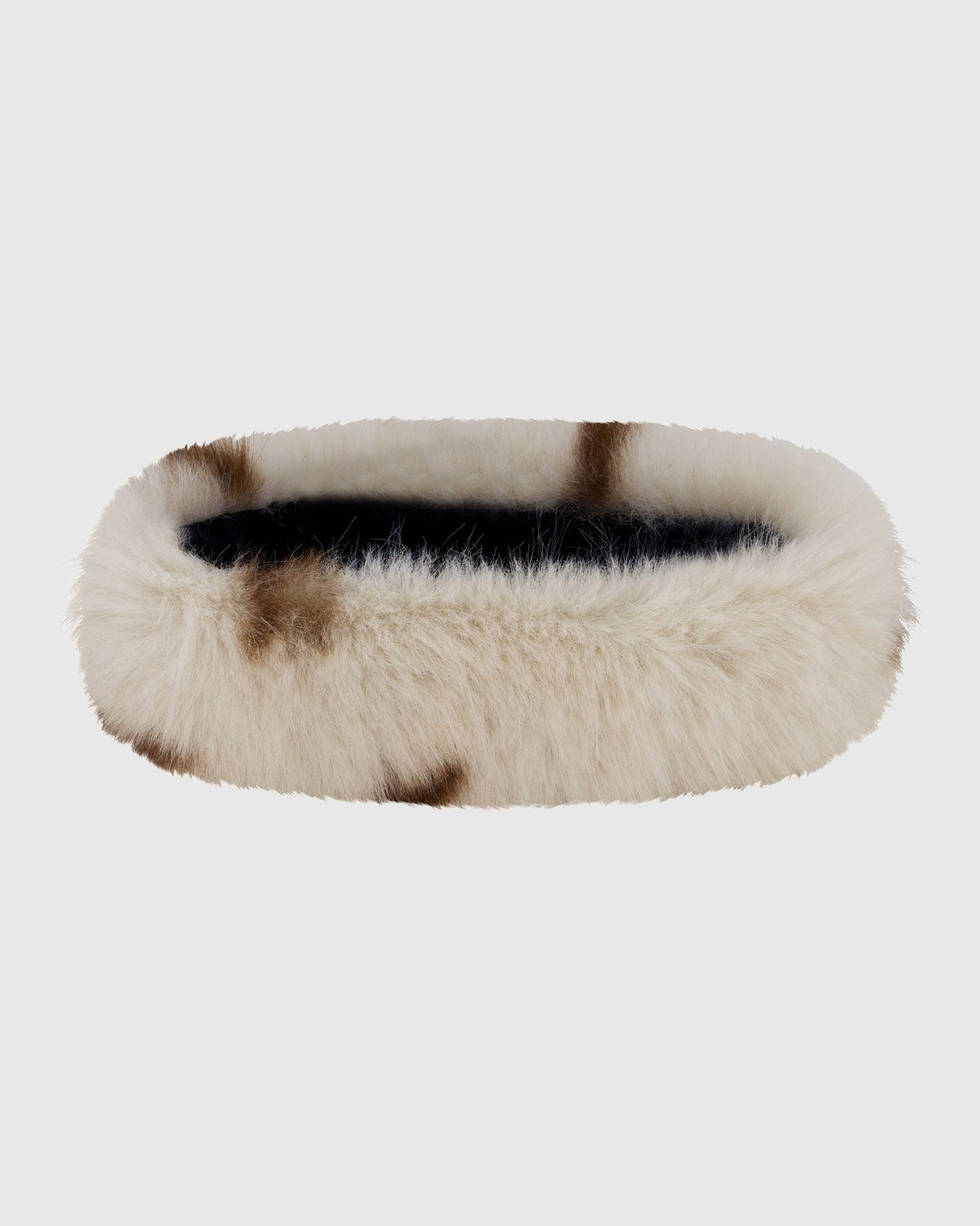FUR-FREE FOX (PL) HEADBAND - WHITE/BROWN SPOTTED