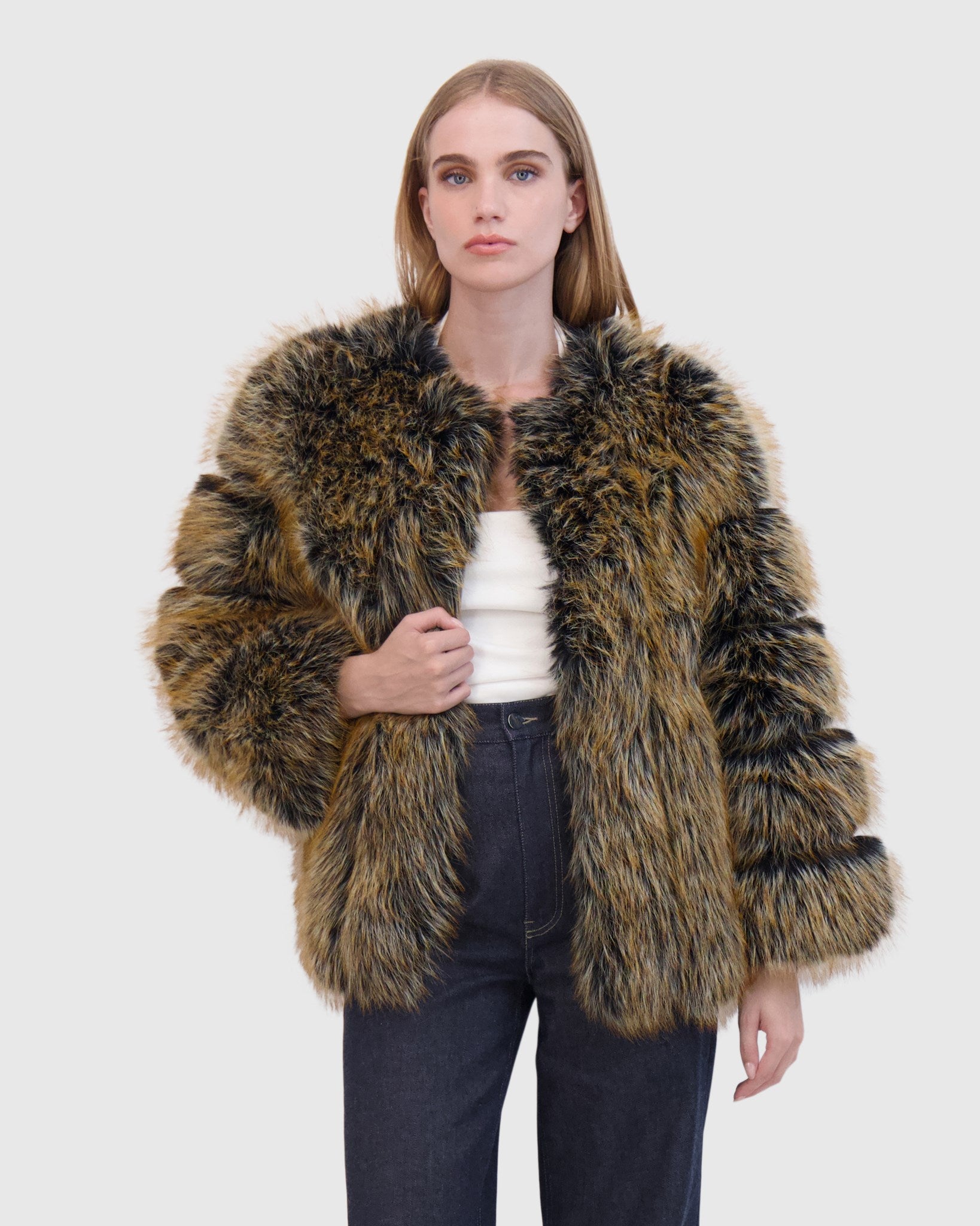 FUR-FREE FOX (FAUX FUR) JACKET