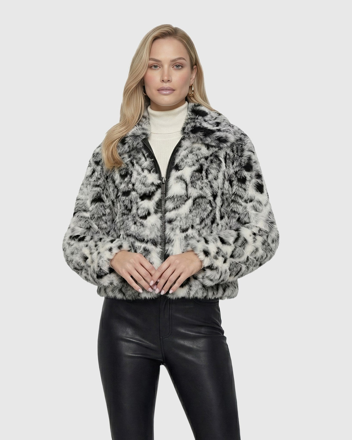 FUR-FREE FOX (FAUX FUR) JACKET - GRAY SNOW LPRD