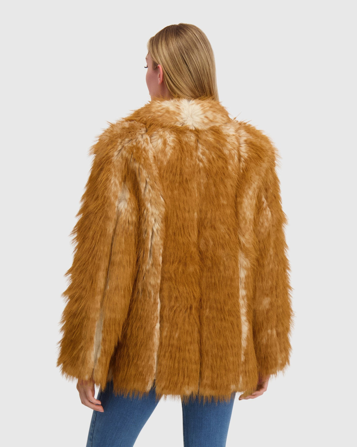 FUR-FREE FOX (FAUX FUR) JACKET - WHISKEY MULTI