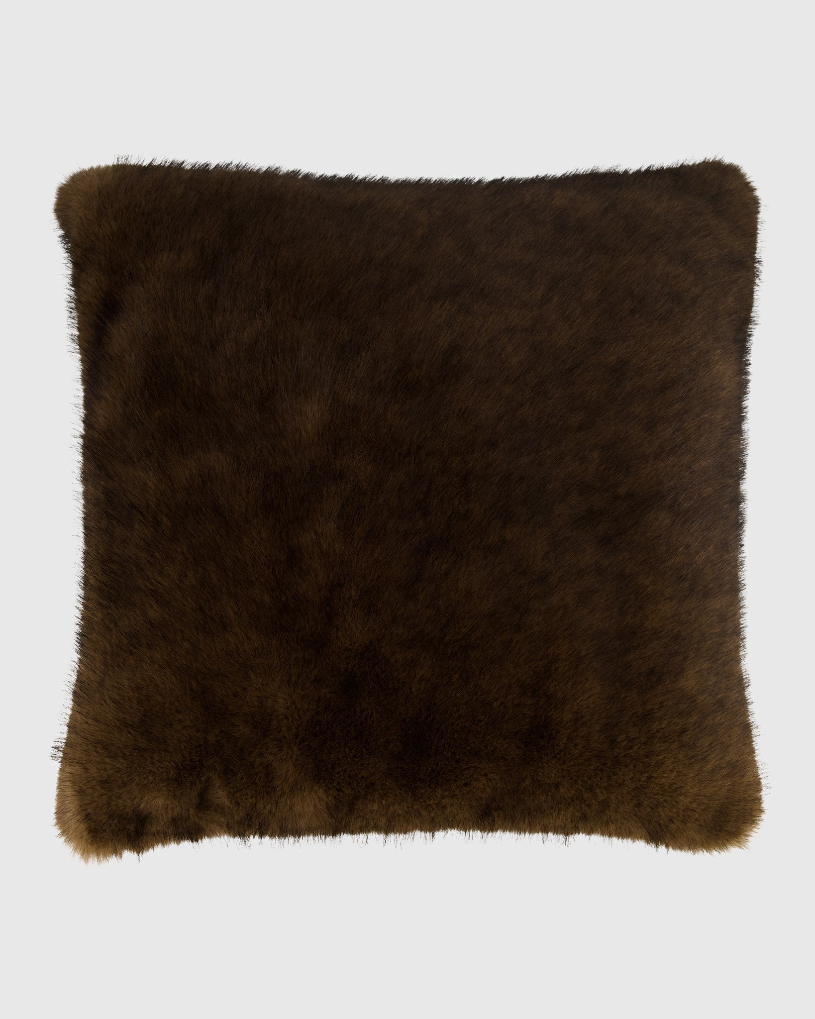 FUR-FREE FOX (FAUX FUR) PILLOW WITH WOOL TRIM