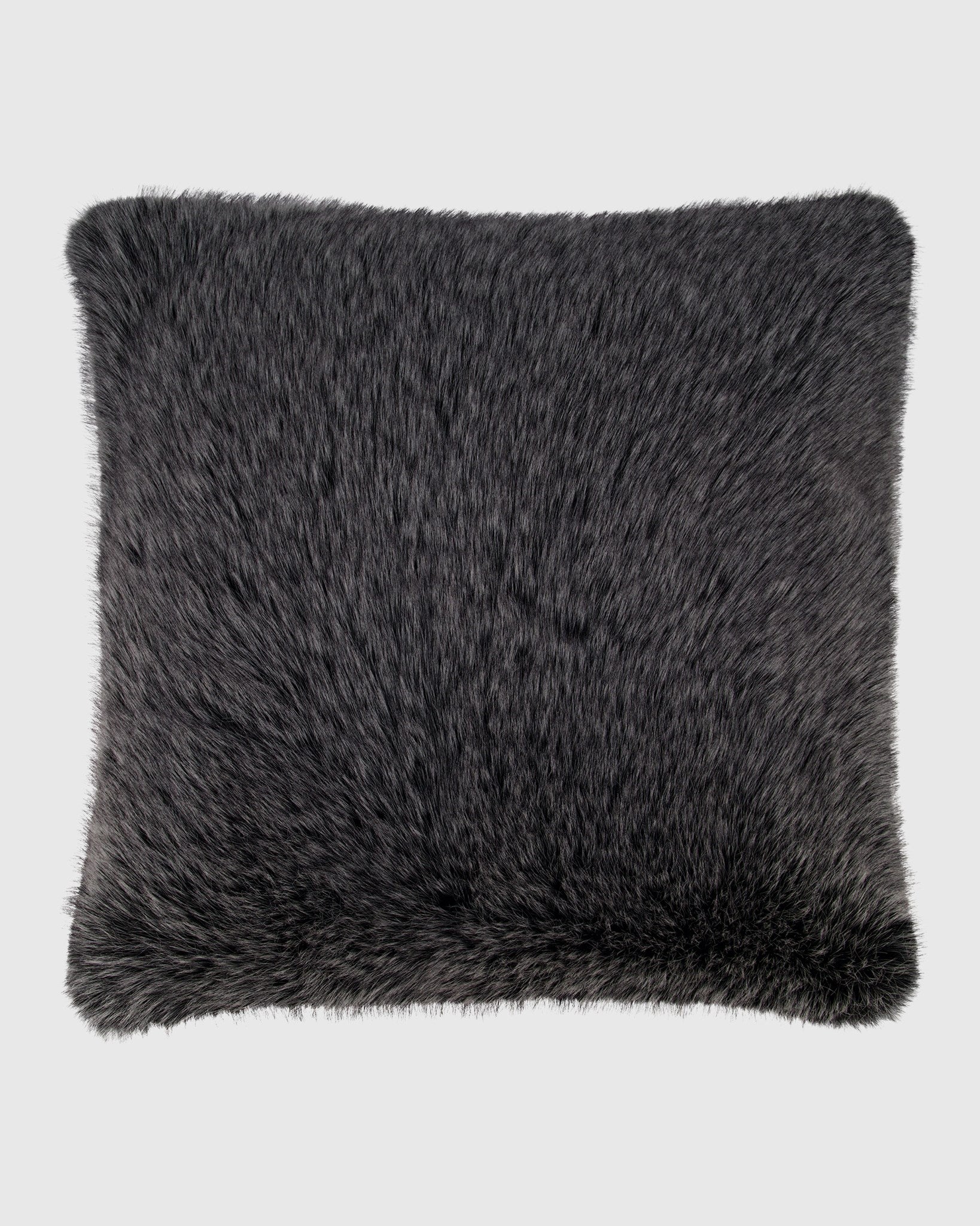 FUR-FREE FOX (FAUX FUR) PILLOW WITH WOOL TRIM