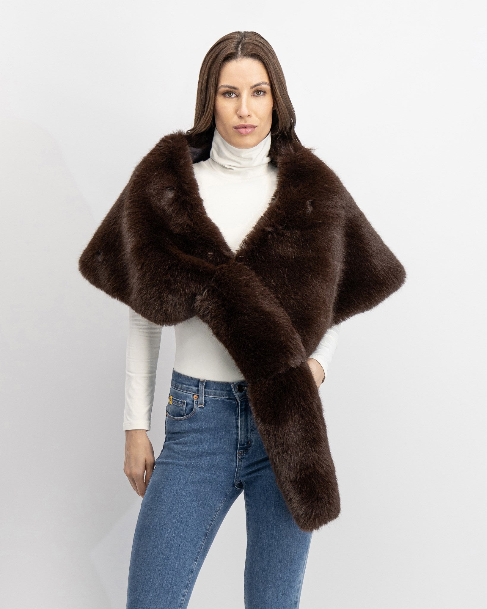 FUR-FREE FOX (FAUX FUR) STOLE