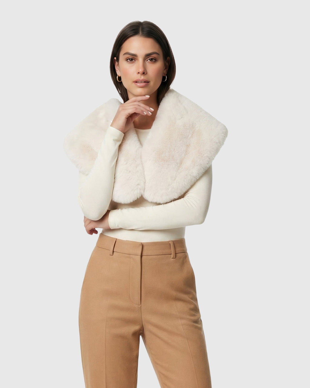FUR-FREE FOX (FAUX FUR) STOLE