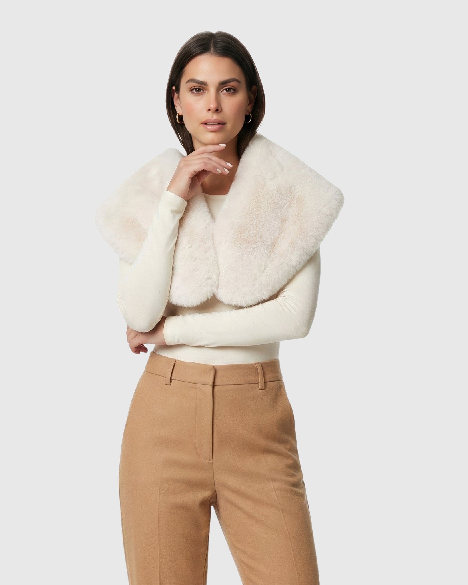 FUR-FREE FOX (FAUX FUR) STOLE