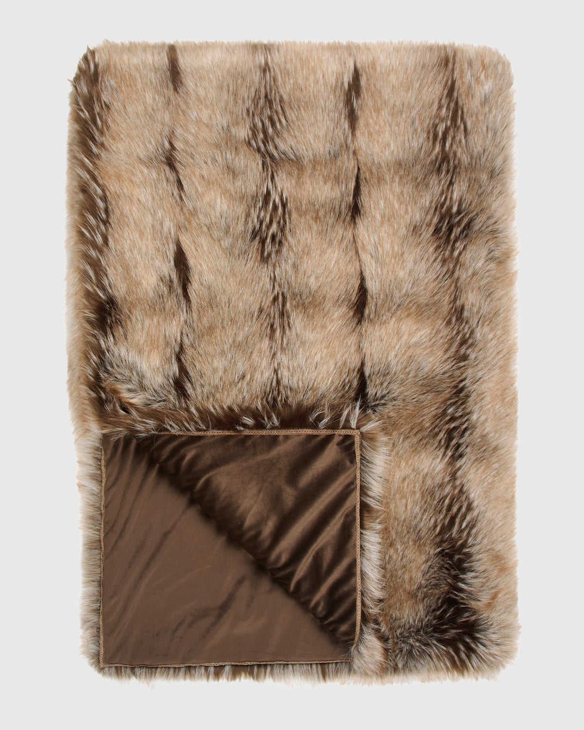 FUR-FREE FOX (FAUX FUR) THROW - CRYSTAL