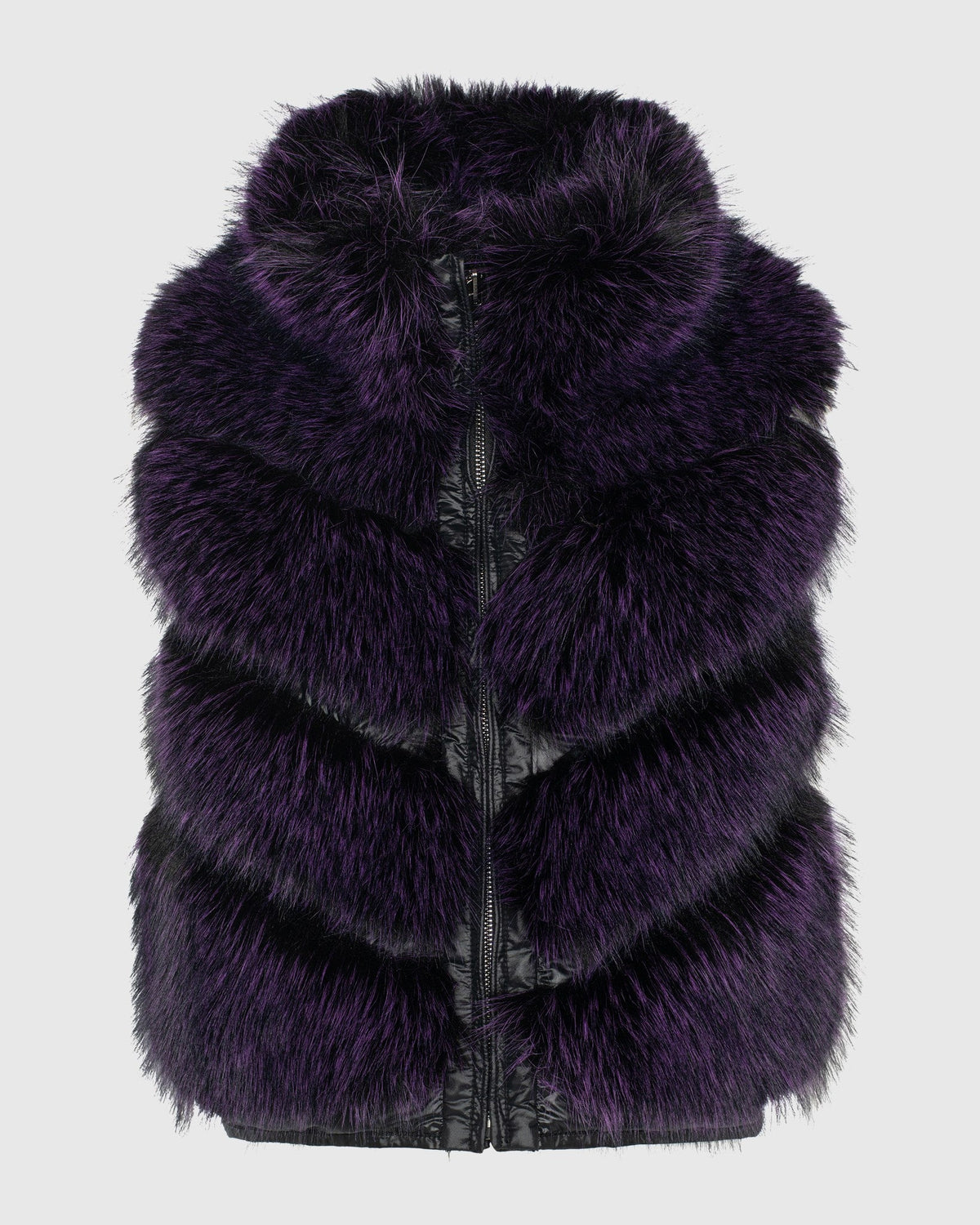 FUR-FREE FOX (PL) VEST REVERSIBLE TO DOWN - PURPLE/BLACK