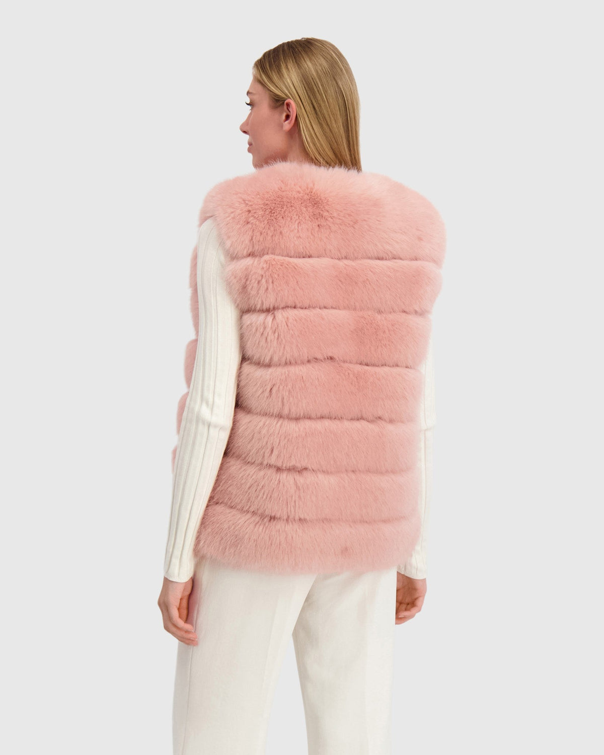 FUR-FREE FOX (FAUX FUR) VEST - PINK