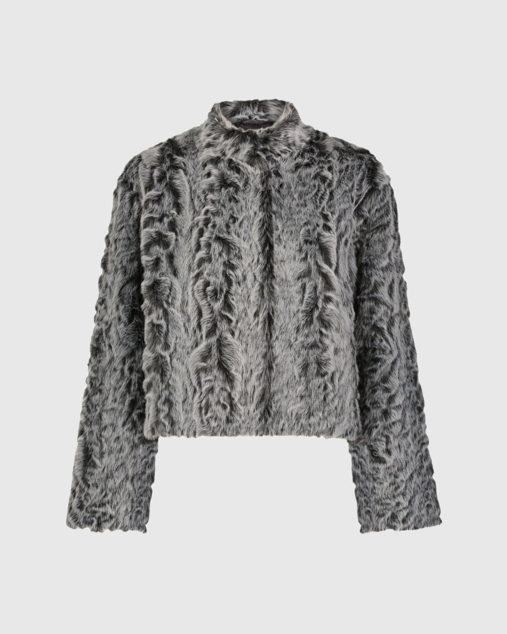 FUR-FREE LAMB (FAUX FUR) JACKET - BLACK SNOWTOP