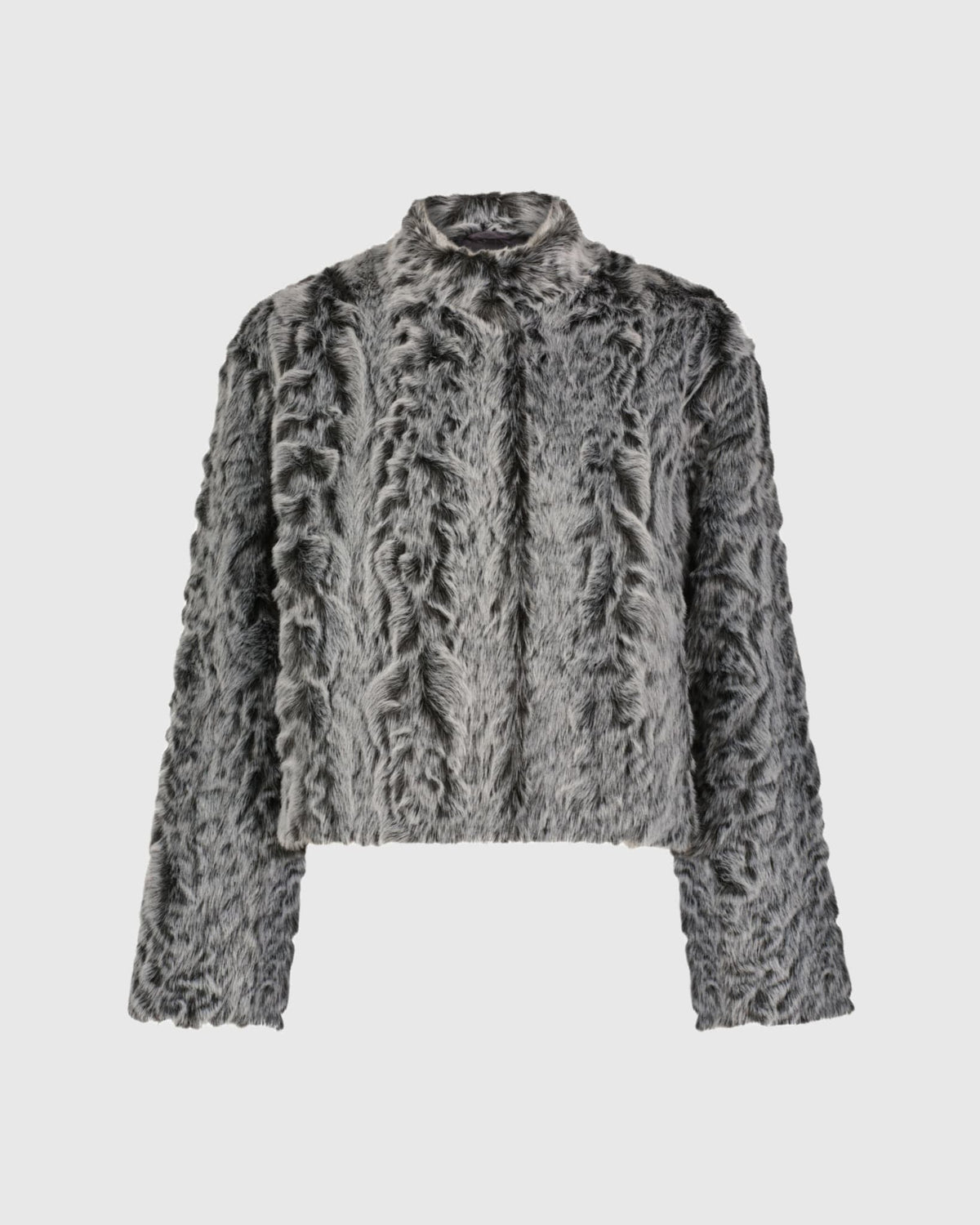 FUR-FREE LAMB (FAUX FUR) JACKET - BLACK SNOWTOP