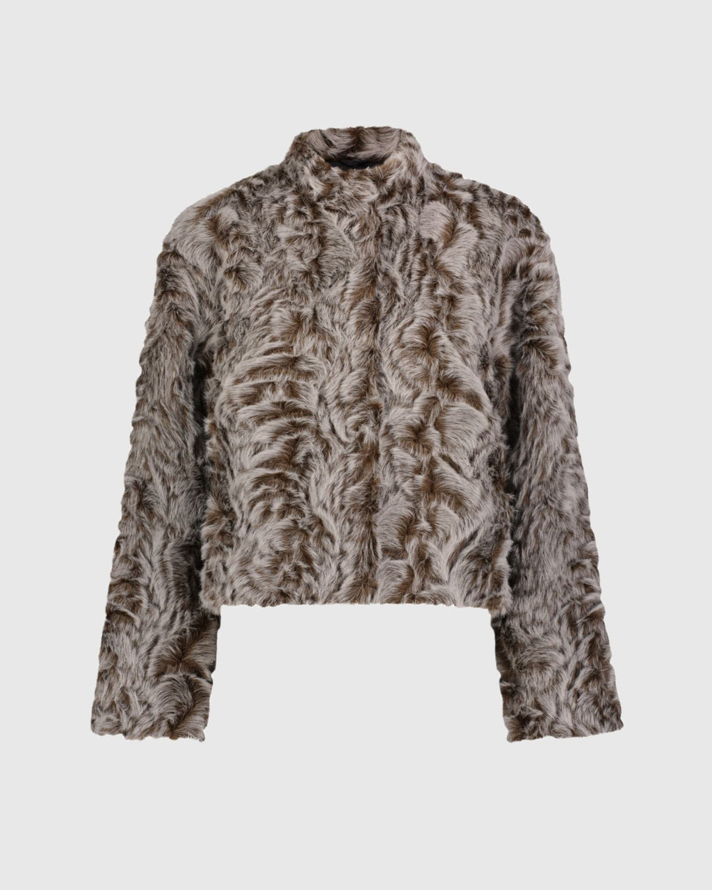 FUR-FREE LAMB (FAUX FUR) JACKET - BROWN SNOWTOP