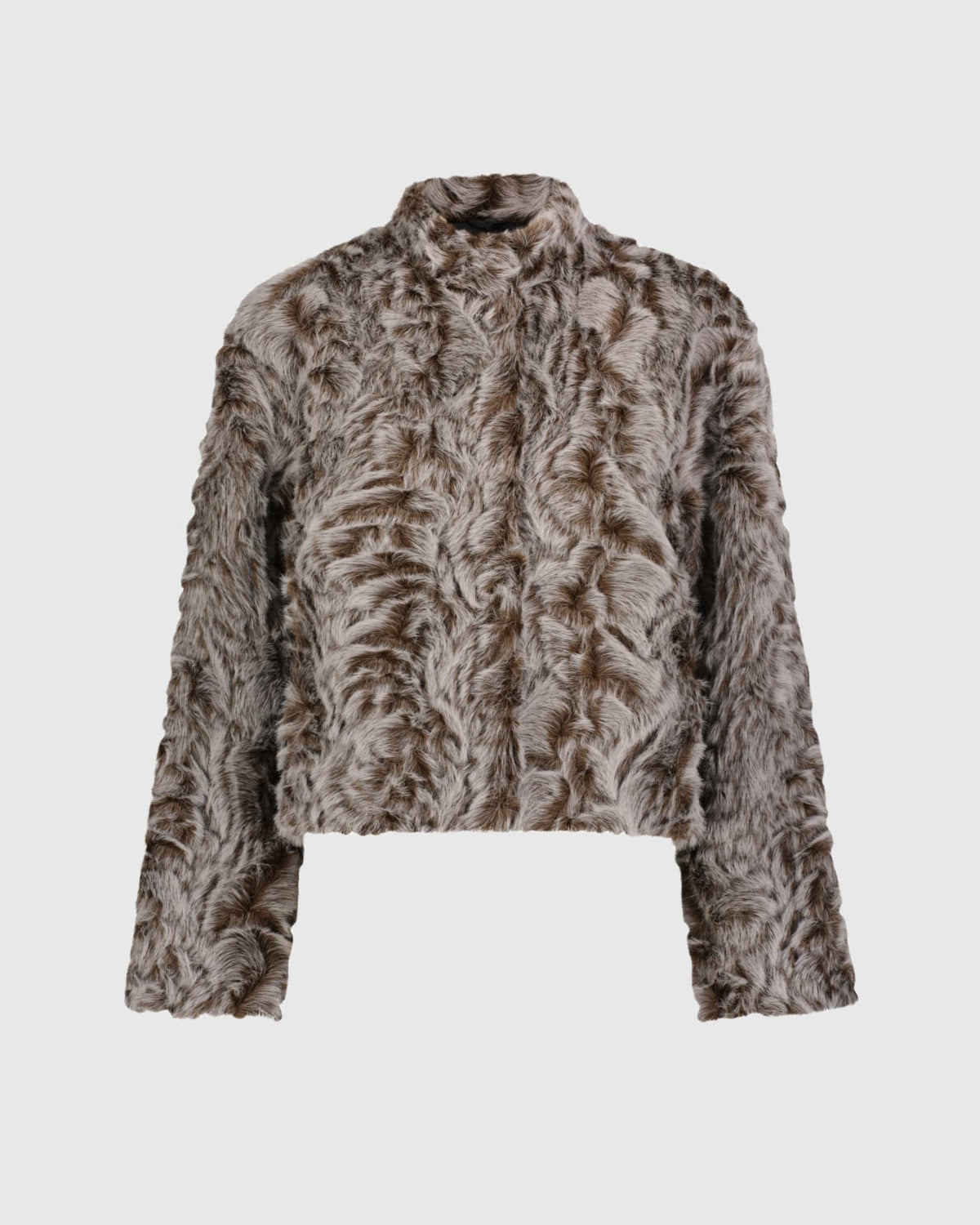 FUR-FREE LAMB (FAUX FUR) JACKET - BROWN SNOWTOP