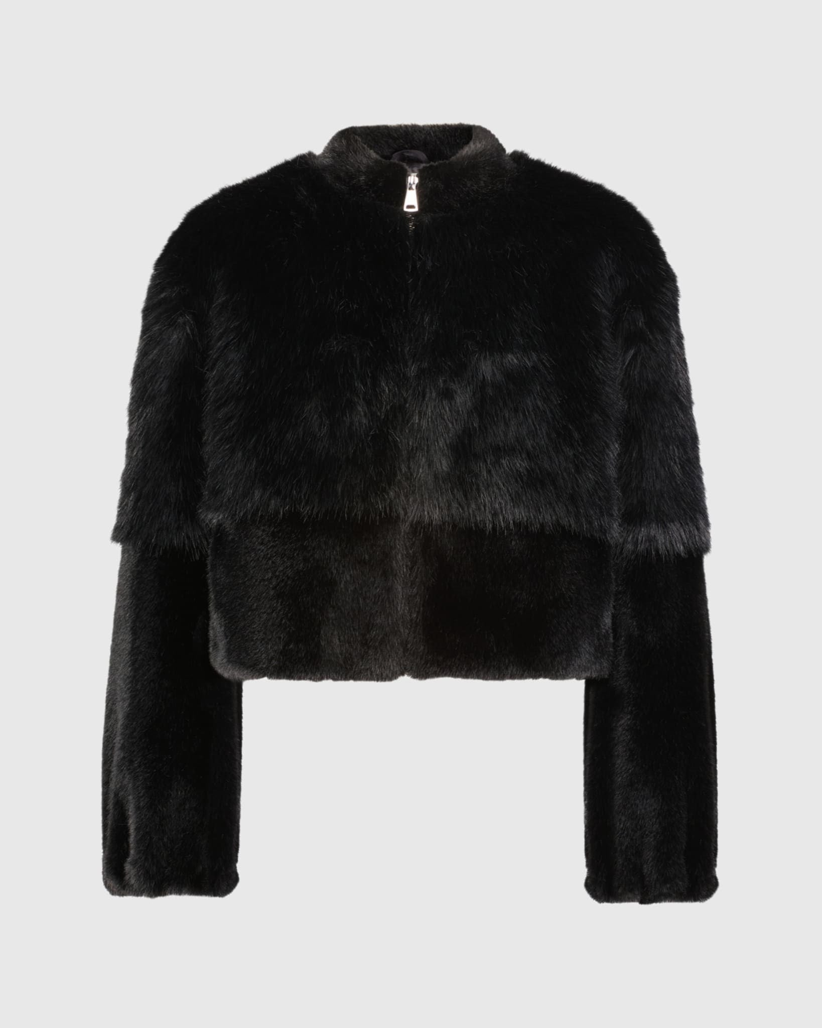 FUR-FREE MINK (FAUX FUR) AND FAUX FOX (FAUX FUR) JACKET