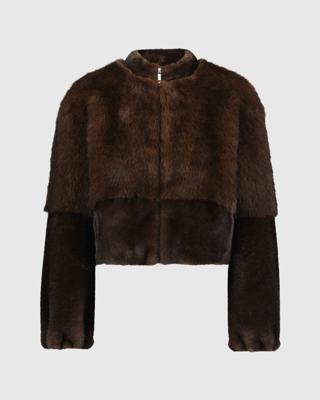 FUR-FREE MINK (FAUX FUR) AND FAUX FOX (FAUX FUR) JACKET
