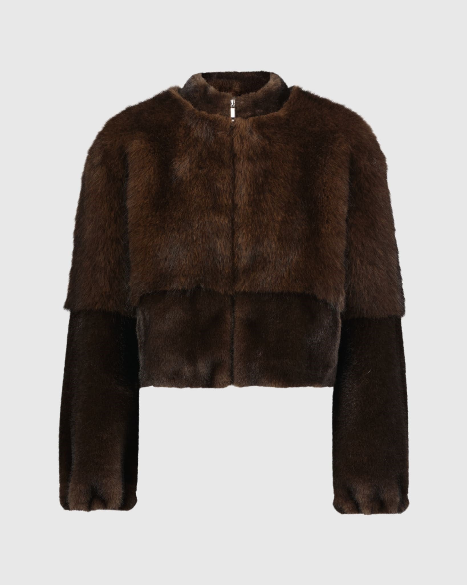FUR-FREE MINK (FAUX FUR) AND FAUX FOX (FAUX FUR) JACKET