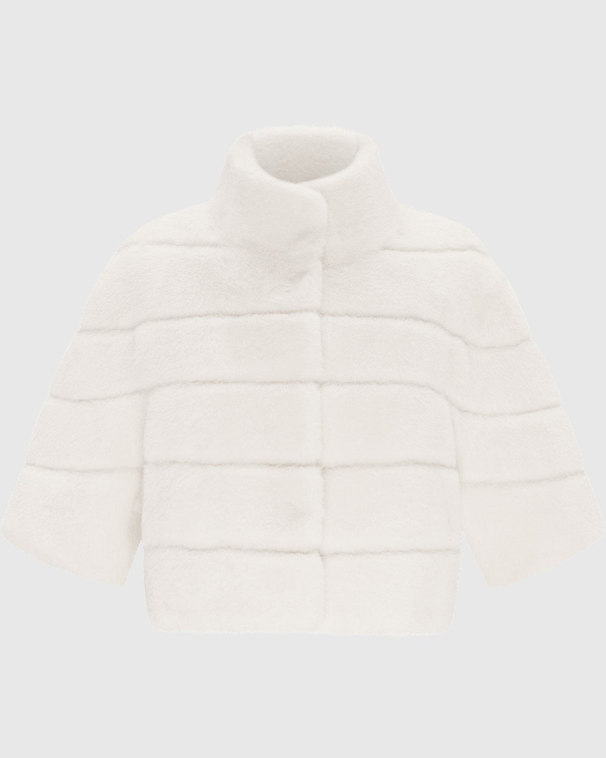 FUR-FREE MINK (FAUX FUR) BOLERO - WHITE