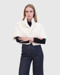 FUR-FREE MINK (FAUX FUR) BOLERO - WHITE