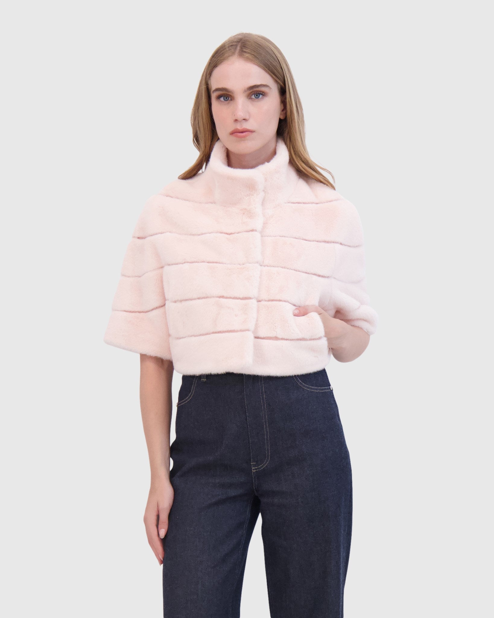 FUR-FREE MINK (FAUX FUR) BOLERO