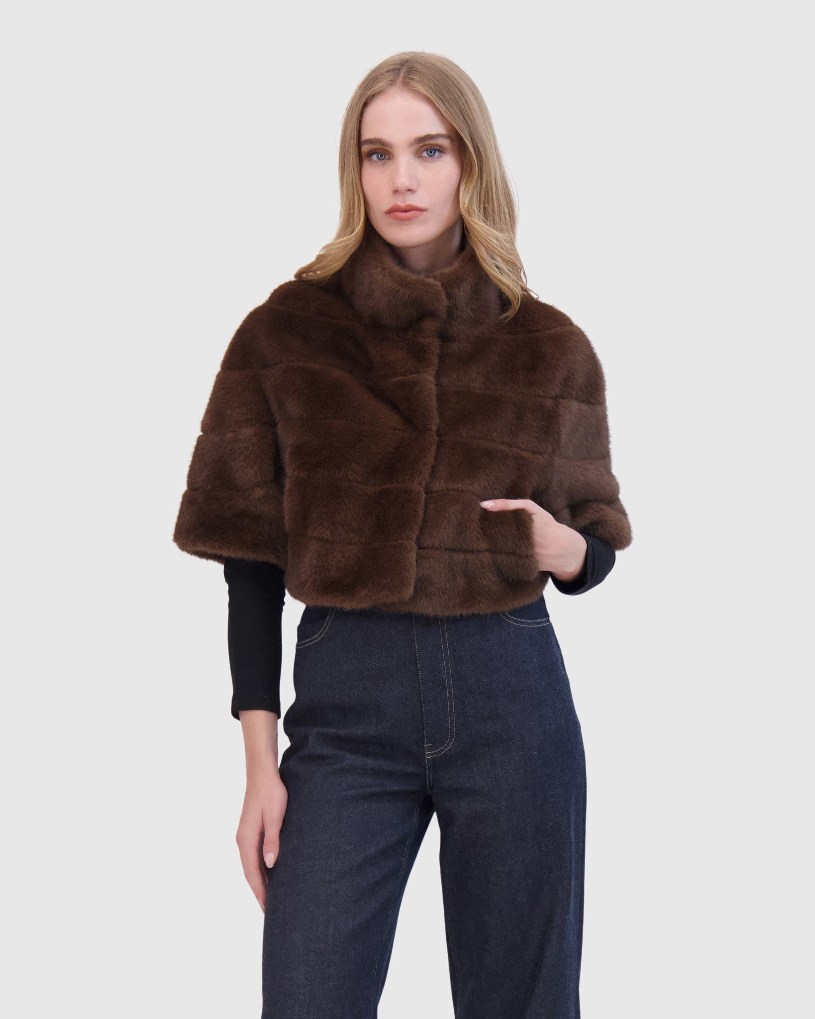 FUR-FREE MINK (FAUX FUR) BOLERO
