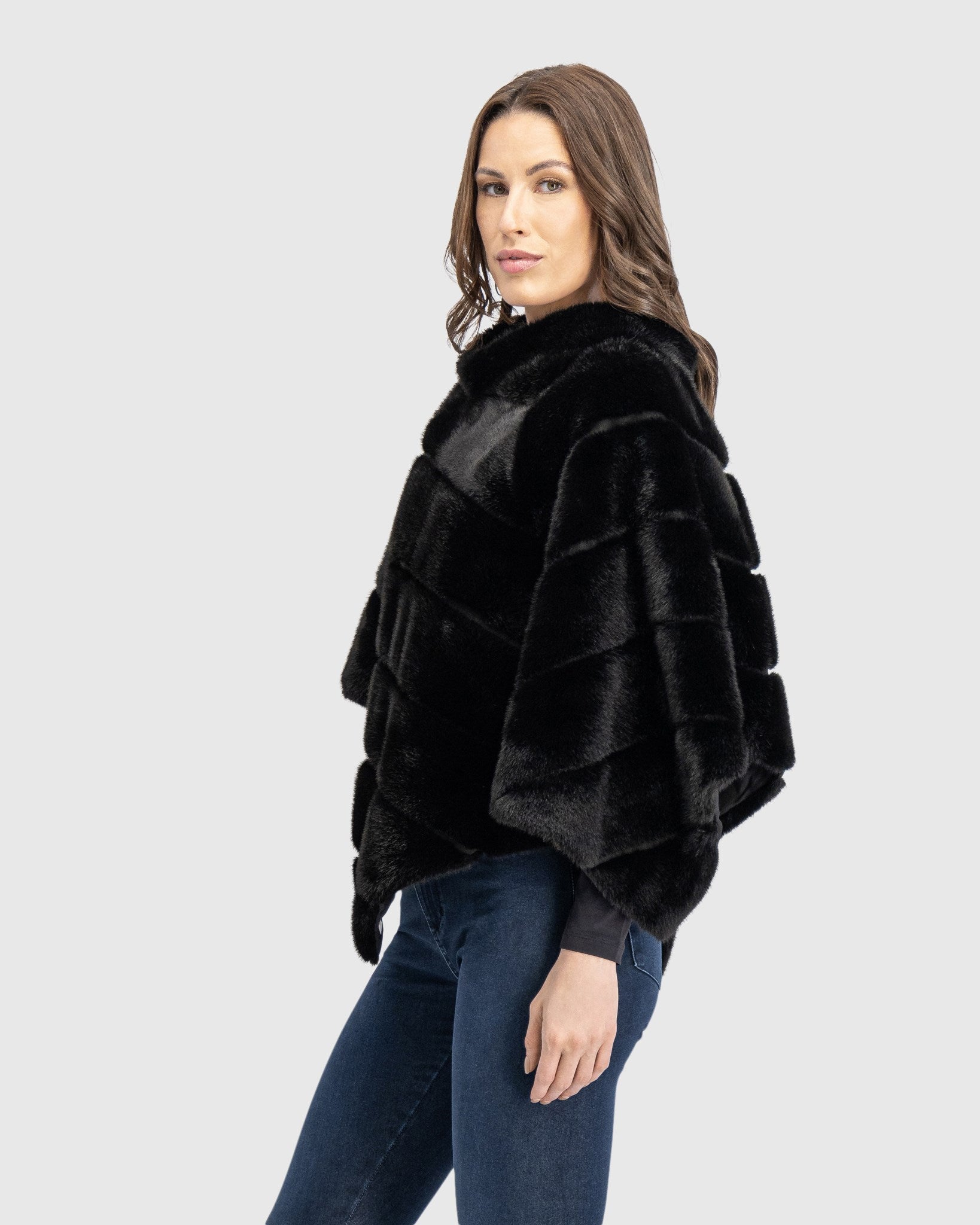 FUR-FREE MINK (FAUX FUR) CAPE