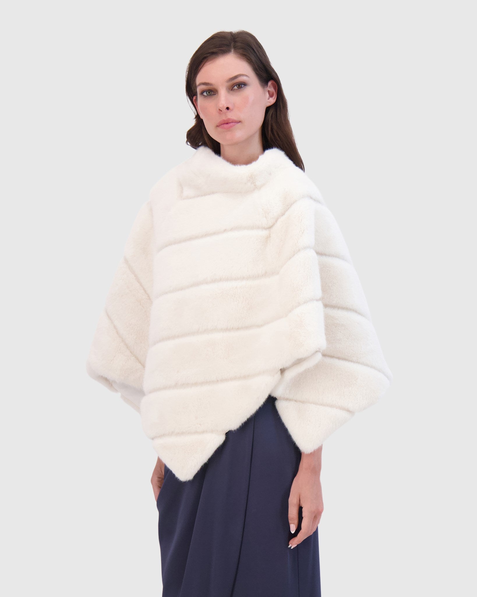 FUR-FREE MINK (FAUX FUR) CAPE