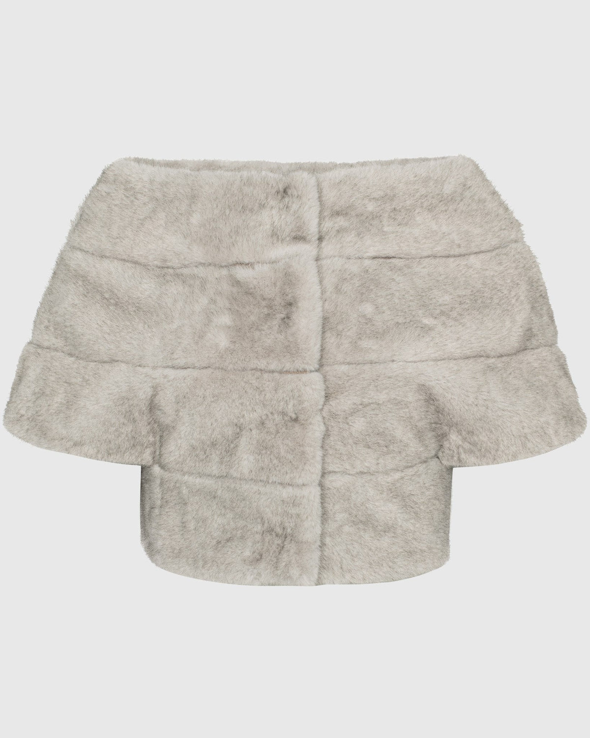 FUR-FREE MINK (FAUX FUR) CAPELET - SILVER BLUE