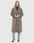 FUR-FREE MINK (FAUX FUR) COAT - GRAY