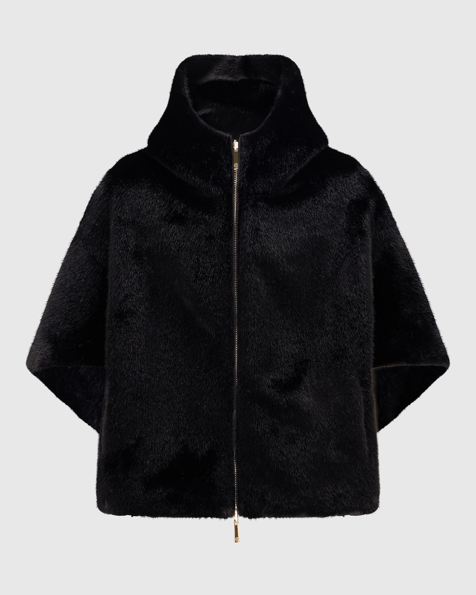 FUR-FREE MINK (FAUX FUR) HOODED PARKA