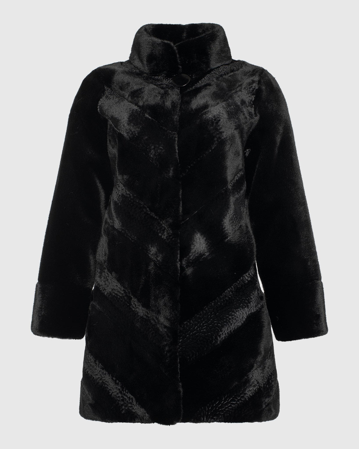 FUR-FREE MINK (PL) JACKET - BLACK