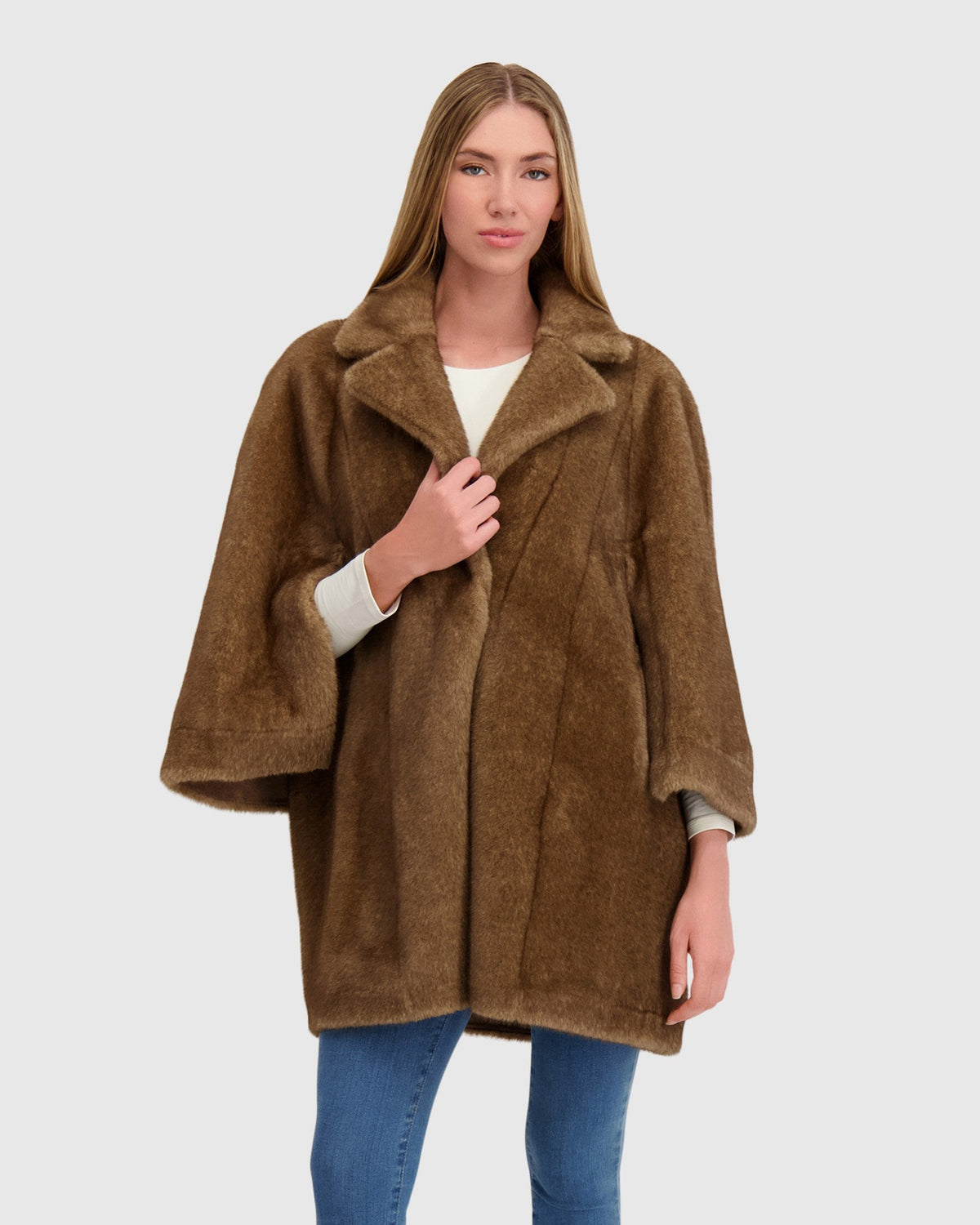 FUR-FREE MINK (FAUX FUR) JACKET - PASTEL