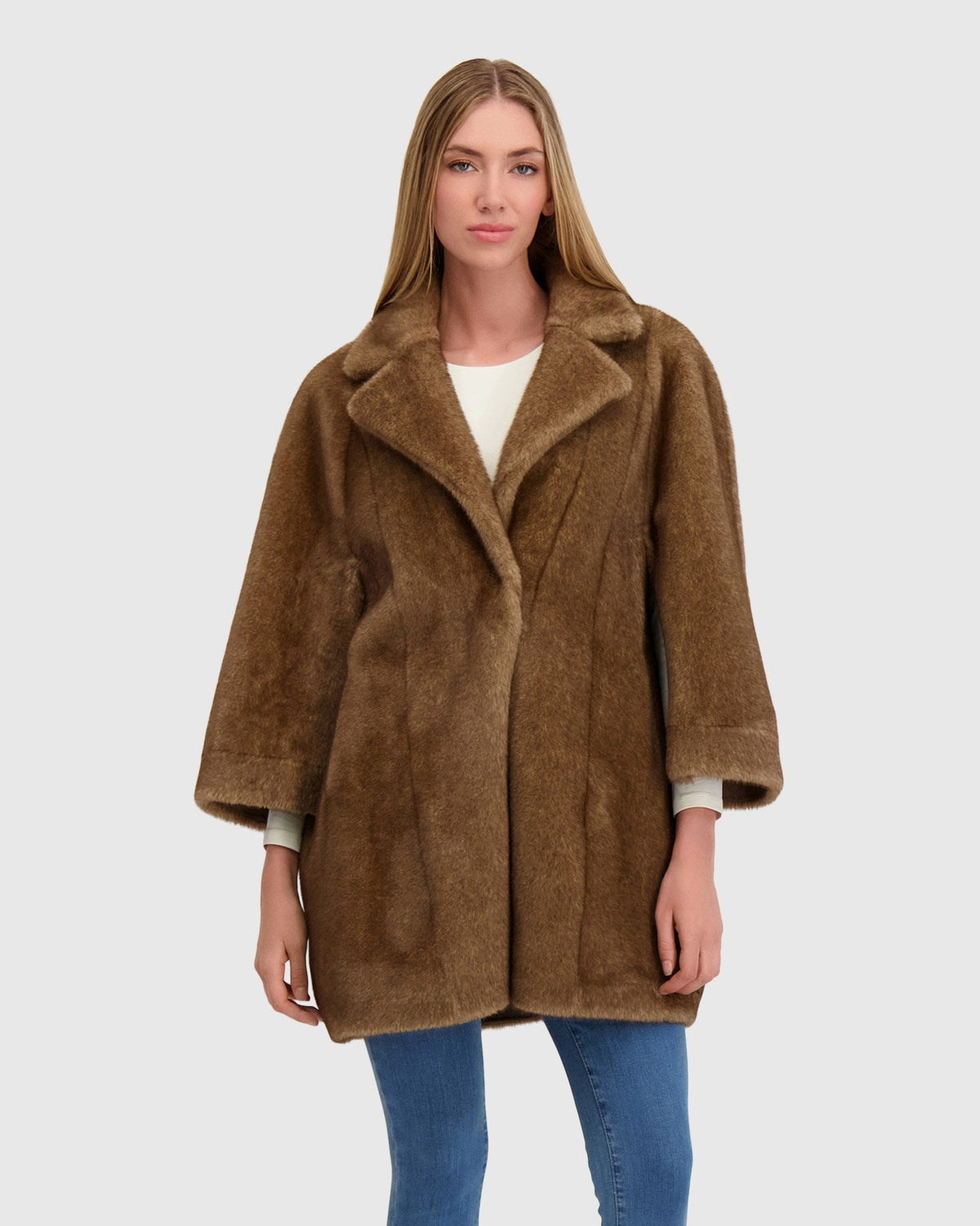 FUR-FREE MINK (FAUX FUR) JACKET - PASTEL