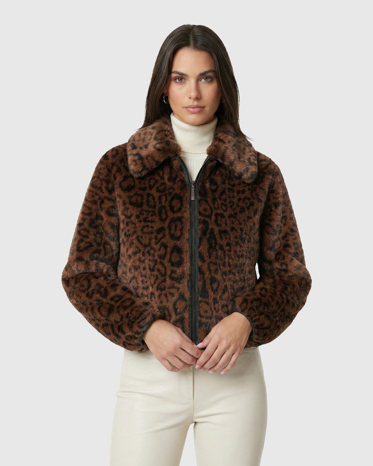 FUR-FREE MINK (FAUX FUR) JACKET - DK BROWN LPRD