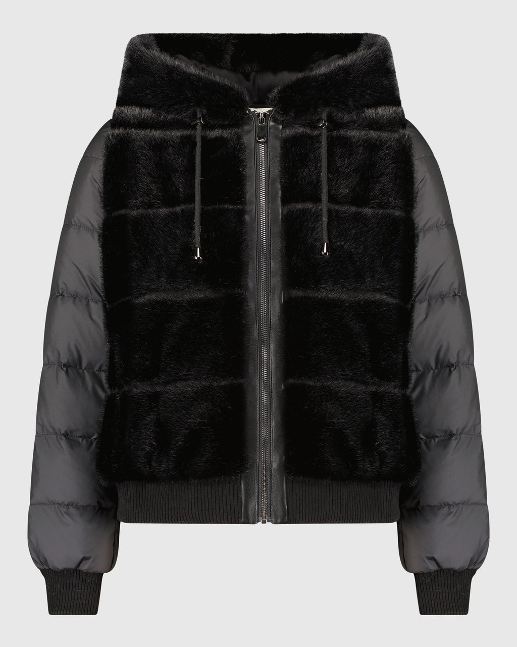 FUR-FREE MINK (FAUX FUR) JACKET WITH HOOD