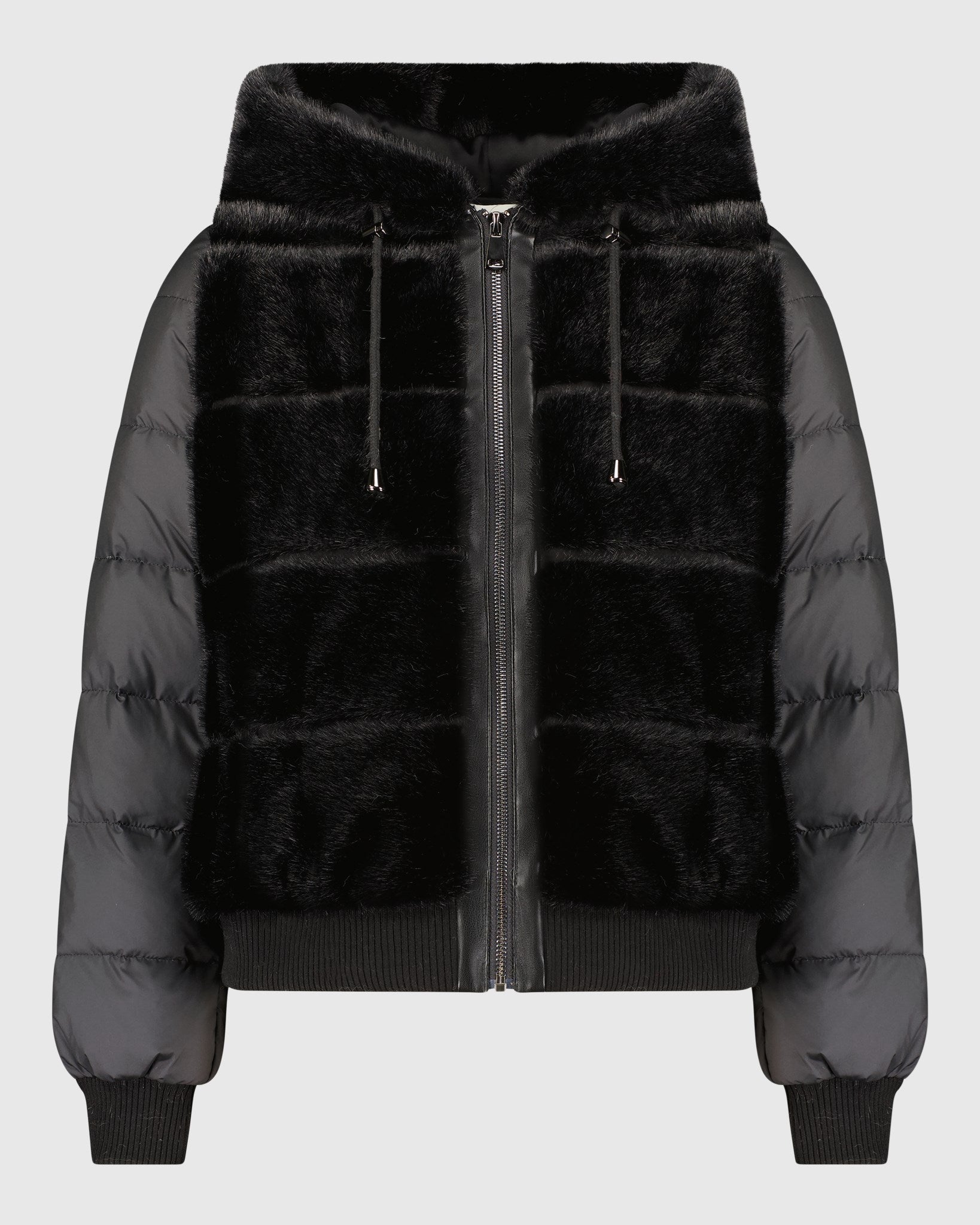 FUR-FREE MINK (FAUX FUR) JACKET WITH HOOD