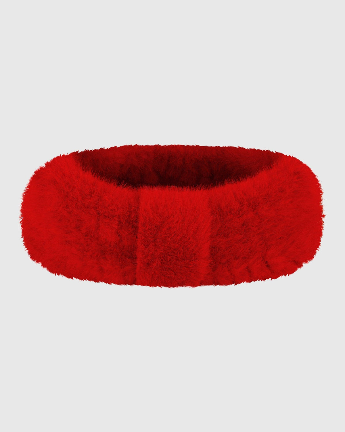 FUR-FREE MINK (PL) KNIT KNOTTED HEADBAND - RED