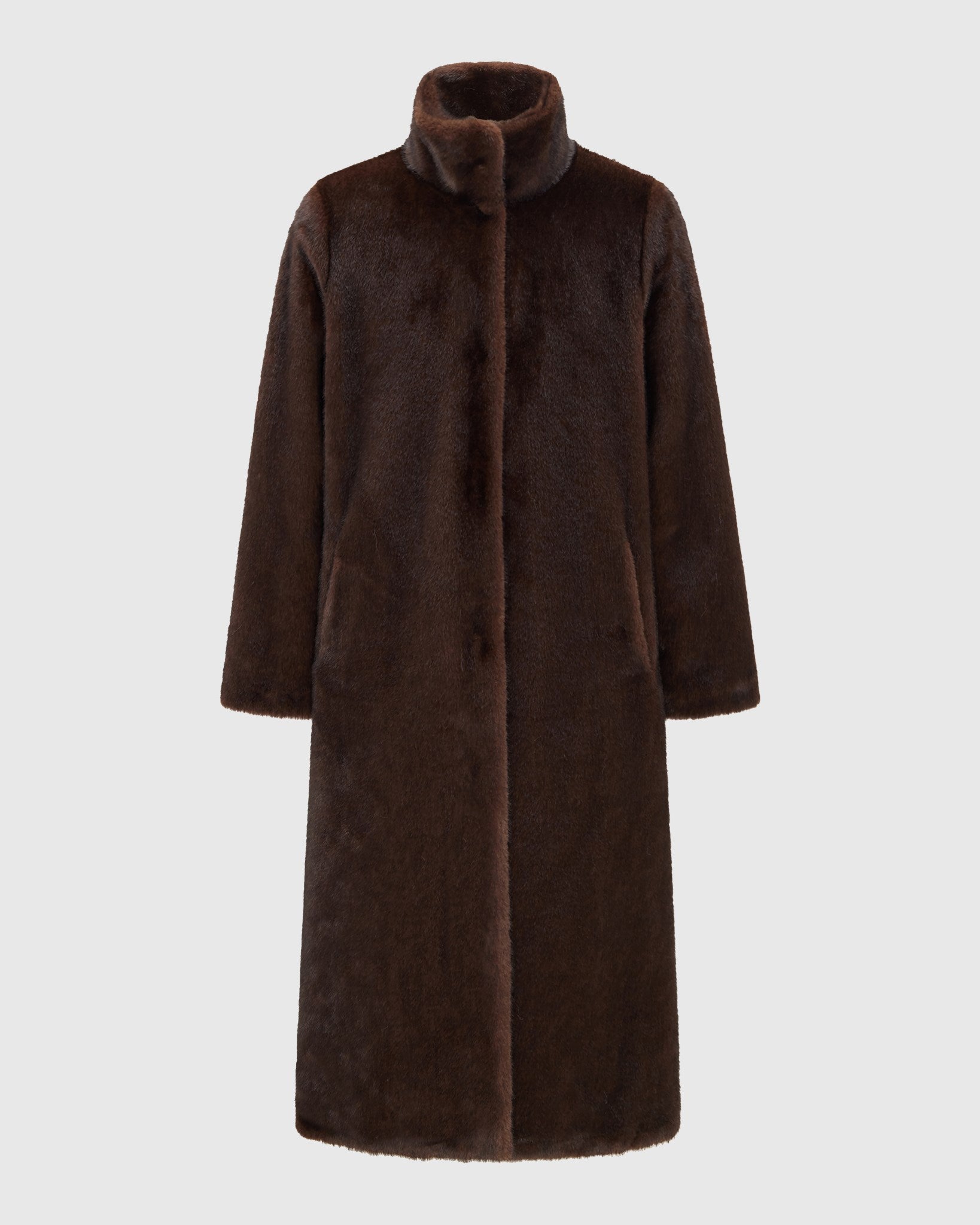 FUR-FREE MINK (FAUX FUR) COAT, REVERSIBLE
