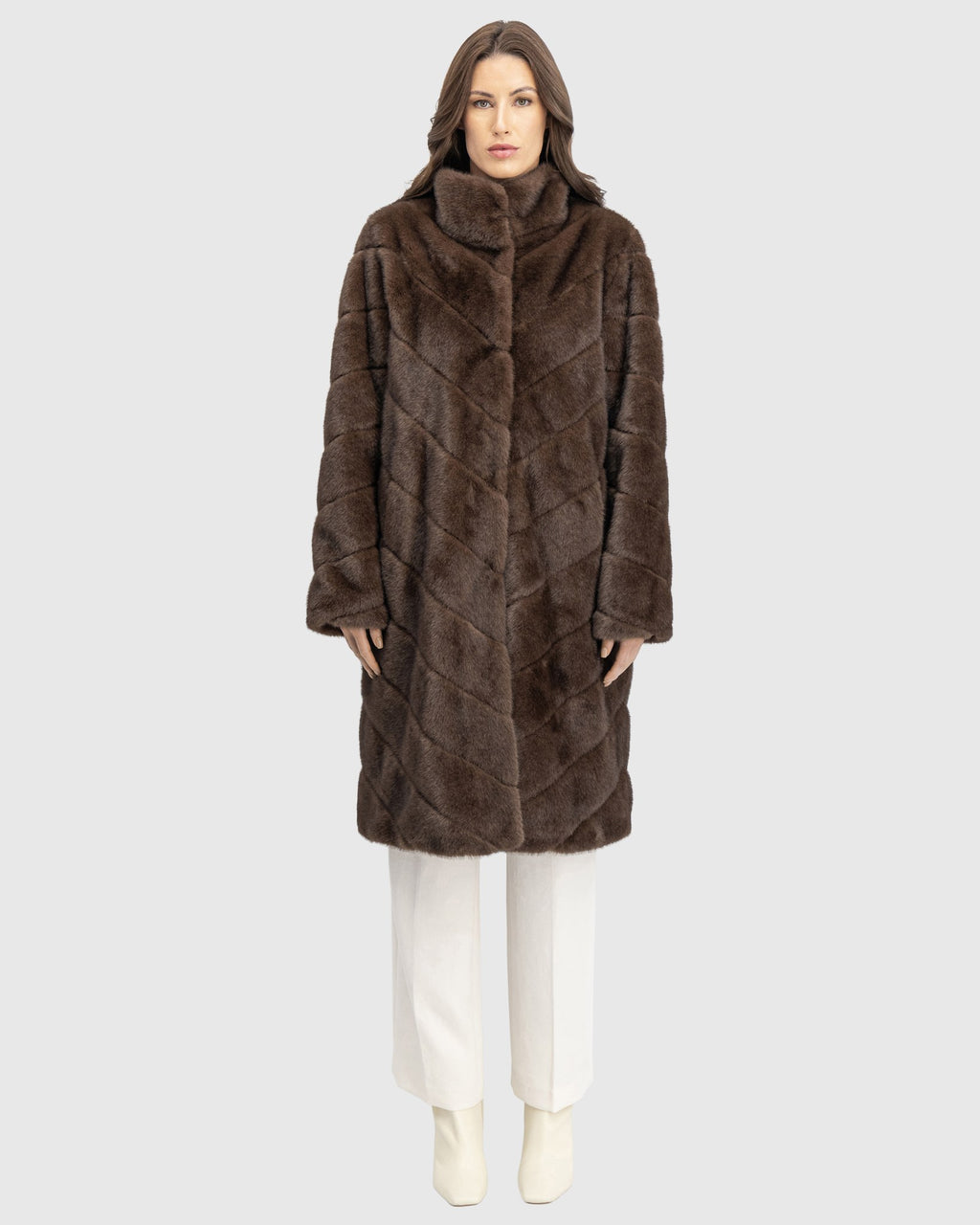 FUR-FREE MINK (FAUX FUR) SHORT COAT